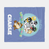 Baby LOONEY TUNES™ Logo | That's All Folks フリースブランケット (正面(横))