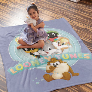 Baby Looney Tunes Logo   That's All Folks フリースブランケット