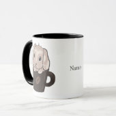 Baby lop bunny in mug マグカップ (正面左)