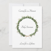 Baby Loss Carried Loved Baby's Breath Wreath Card (正面)