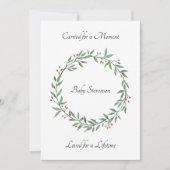 Baby Loss Carried Loved Christmas Wreath Card シーズンカード (正面)