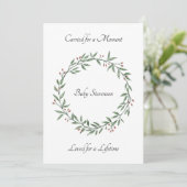 Baby Loss Carried Loved Christmas Wreath Card シーズンカード (スタンド正面)