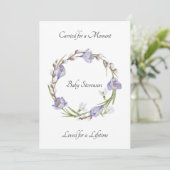 Baby Loss Carried Loved Floral Wreath Card (スタンド正面)