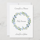 Baby Loss Carried Loved Forget Me Not Wreath Card (正面)