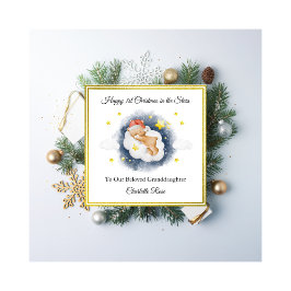 Baby Loss Girl Boy Cloud Bear Christmas Card  シーズンカード
