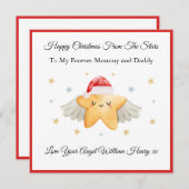 Baby Loss Mummy Daddy Angel Star Christmas Card  シーズンカード (正面/裏面)