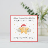 Baby Loss Mummy Daddy Angel Star Christmas Card  シーズンカード (スタンド正面)