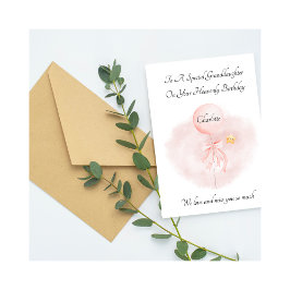 Baby Loss Pink Balloon Remembrance Birthday Card カード
