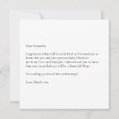 Baby Loss Pink Rose Wreath Mother's Day Card カード (裏面)