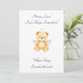 Baby Loss Twin Angel Teddy Bear Card (スタンド正面)