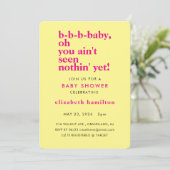 BABY LOVE! Bold Cream Gold Baby Shower Invitation 招待状 (スタンド正面)