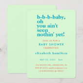 BABY LOVE! Bold Cream Gold Baby Shower Invitation 招待状 (正面/裏面)