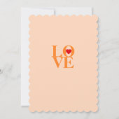 BABY LOVE! Bold Orange Baby Shower Invitation 招待状 (裏面)