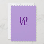 BABY LOVE! Bold Purple Baby Shower Invitation 招待状 (裏面)