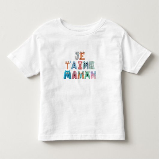 baby love- Je t'aime Maman トドラーTシャツ (正面)
