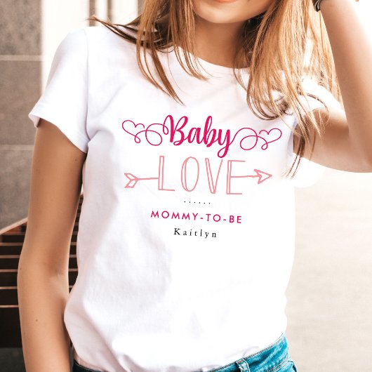 "Baby Love" Mommy-to-be Baby Shower Tシャツ
