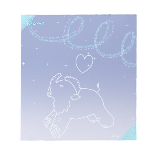 Baby Mammoth yawning ノートパッド (正面)