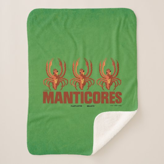 Baby Manticores Vintage Graphic シェルパブランケット (正面)