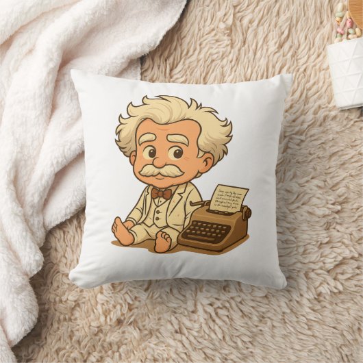 Baby Mark Twain Pillow クッション (ブランケット)