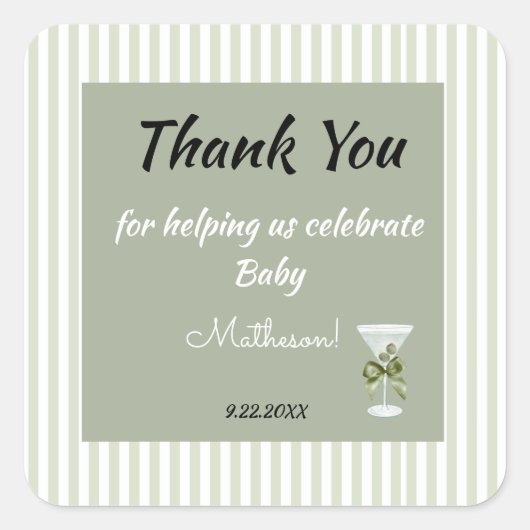 Baby Martini 'tini-one'  スクエアシール (正面)