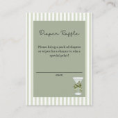 Baby Martini 'tini-one' Diaper Raffle エンクロージャーカード (正面)