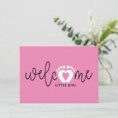 Baby meisje is geboren. geboortekaartjes. kaart カード (スタンド正面)