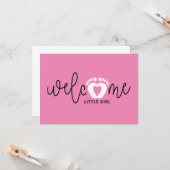 Baby meisje is geboren. geboortekaartjes. kaart カード (正面/裏面インサイチュ)