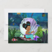 Baby Mermaid Party Digital Download Invite 招待状 (正面)