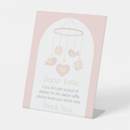 Baby Mobile Diaper Raffle 台座サイン