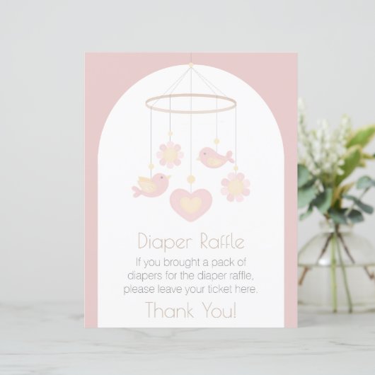 Baby Mobile Diaper Raffle SIgn (スタンド正面)