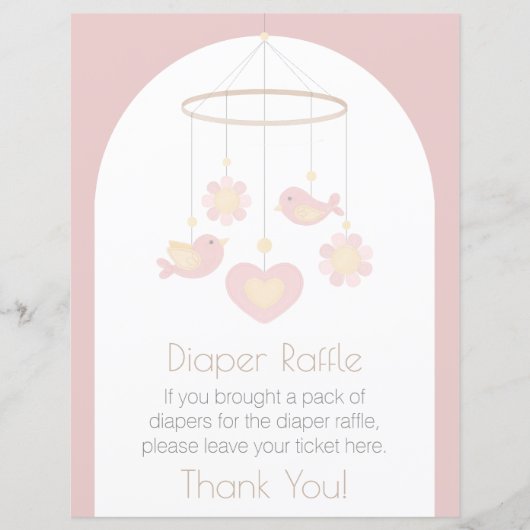 Baby Mobile Diaper Raffle SIgn (正面)