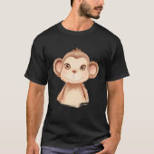 Baby Monkey Infant Watercolor Tシャツ (正面)