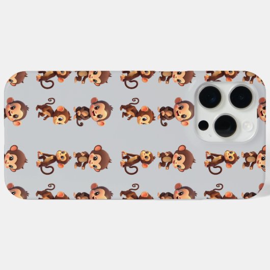 Baby Monkey iPhone/iPad Case Case-Mate iPhoneケース (裏面 (横))