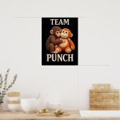Baby Monkey Punch Crochet Pattern Cute Amigurumi ポスター (キッチン)