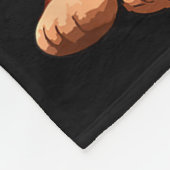 Baby monkey punch hugging フリースブランケット (角)