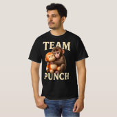 Baby Monkey Punch Team | Cute Rescued Macaque Cudd Tシャツ (正面フル)