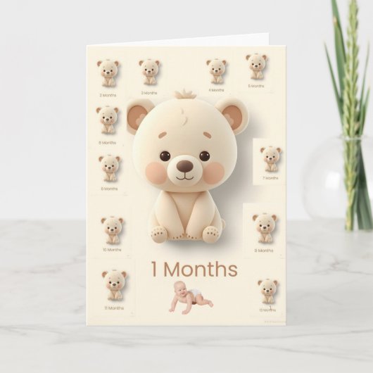 Baby Monthly Milestone Cards カード (正面)