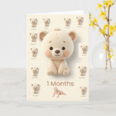 Baby Monthly Milestone Cards カード (黄色い花)