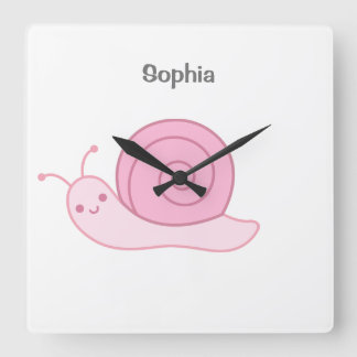 Baby Name personalized, Nursery, kids   Square Wal スクエア壁時計