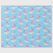 Baby Nelly on Blue Wrapping Paper ラッピングペーパー (フラット)