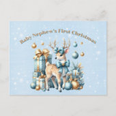 Baby Nephew's First Christmas Holiday Postcard シーズンポストカード (正面)