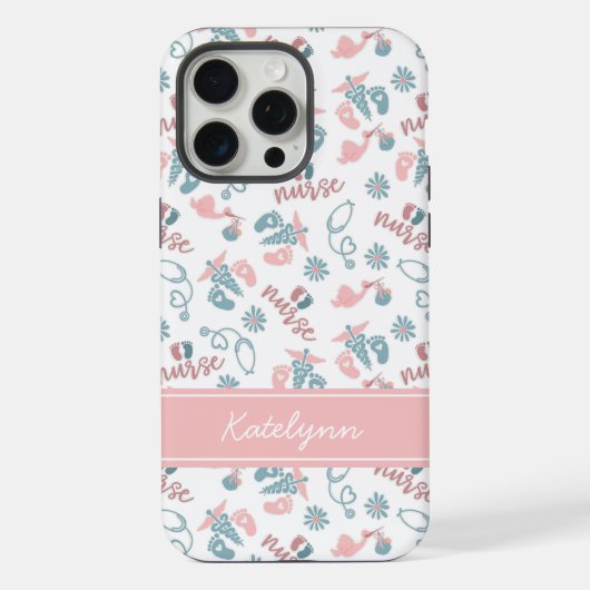 Baby Nurse Phone Case | Personalized Name iPhoneケース (裏面)