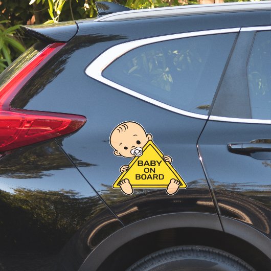 Baby on Board Baby Safety Sign Car Window Bumper シール (車体側面)