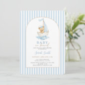 Baby on Board Baby Shower Boy 招待状 (スタンド正面)