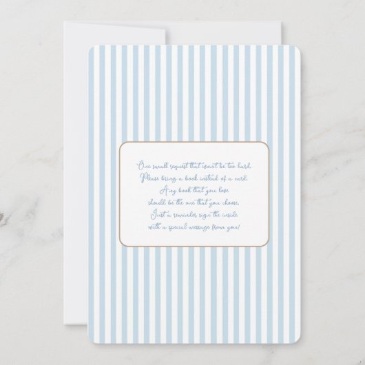 Baby on Board Baby Shower Boy 招待状 (裏面)