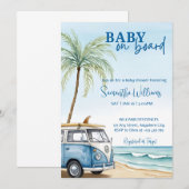 Baby On Board Baby Shower Invitation Template Sume 招待状 (正面/裏面)