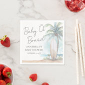 Baby On Board Beach Baby Shower スタンダードカクテルナプキン (インサイチュ)