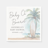 Baby On Board Beach Baby Shower スタンダードカクテルナプキン (正面)