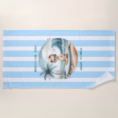 Baby on Board Beach Club Baby Shower ビーチタオル (正面)