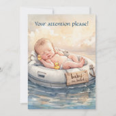 Baby on Board Digital Download Shower Invitation 招待状 (正面)
